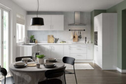 Kitchen Kit Wall Unit 900mm W/ Slab Cabinet Door - Super Gloss White - thumbnail 2