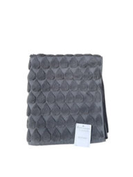 Teardrop Cotton Jacquard Toweling Heavyweight Bath Mat Charcoal Grey - thumbnail 2