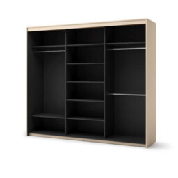 Arte Trend 02 Sliding Door Wardrobe 250Cm - Mirrored Storage With Led Ambience - thumbnail 2