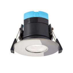 Plum&clay Antonio Chrome Finish, Fixed Led Downlight, Ip65 Fire Rated, 8W