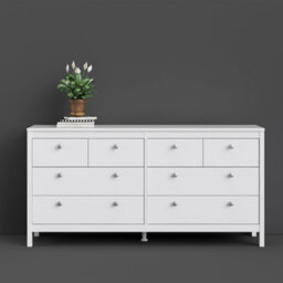 Furniture To Go Madrid Double Dresser 4+4 Drawers In White - thumbnail 6