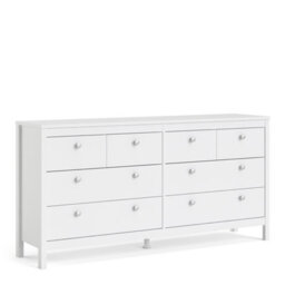 Furniture To Go Madrid Double Dresser 4+4 Drawers In White - thumbnail 1