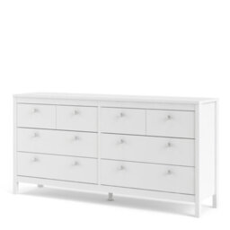 Furniture To Go Madrid Double Dresser 4+4 Drawers In White - thumbnail 3
