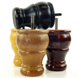 L&F 4X Wooden Bun Feet Antique Mahogany Replacement Furniture Legs Sofas Chairs Footstools M10 Cwc802 - thumbnail 8