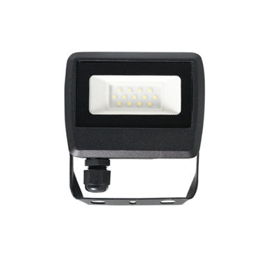 Valuelights Led 10W Ip65 Black Outdoor Garden Flood Wall Light In Cool White - image 1