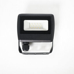 Valuelights Led 10W Ip65 Black Outdoor Garden Flood Wall Light In Cool White - thumbnail 2