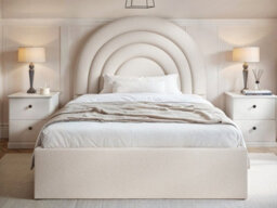 Flair Ava Small Double Ottoman Bed Cream Boucle - thumbnail 2