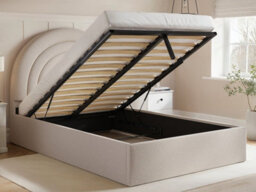 Flair Ava Small Double Ottoman Bed Cream Boucle - thumbnail 3