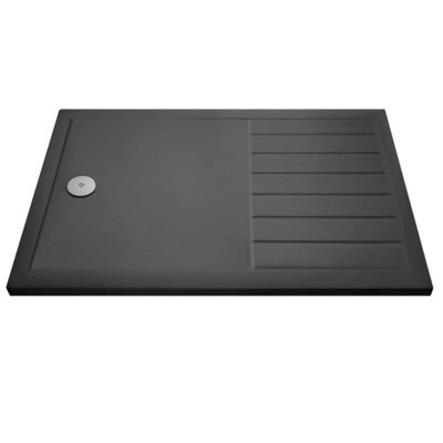 Dezine 1700 X 700mm Slate Grey Walk In Shower Tray, End Wast - image 1