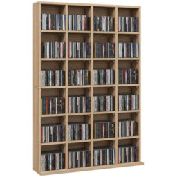 Dvd Cd Media Storage Rack, Video Display Unit, Natural - thumbnail 1