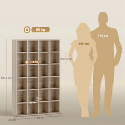 Dvd Cd Media Storage Rack, Video Display Unit, Natural - thumbnail 2