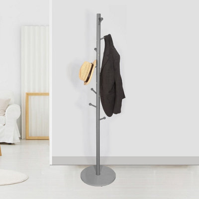 Urbn-Living Urbnliving 174Cm Height Coat Rack Tree Branch Hanger Stand Multi Hooks Hallway Freestanding W/ Mdf Base, Grey - image 1