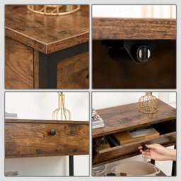 100X24X80Cm Console Hallway Table With 2 Drawers - thumbnail 3
