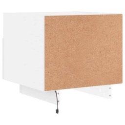 Berkfield Bedside Cabinet With Led Lights White 40X39X37 Cm - thumbnail 9
