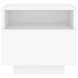 Berkfield Bedside Cabinet With Led Lights White 40X39X37 Cm - thumbnail 7