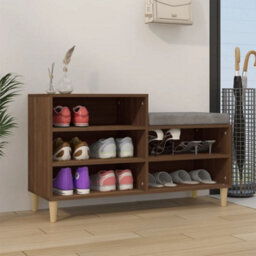 Berkfield Shoe Cabinet Brown Oak 102X36X60 Cm Engineered Wood