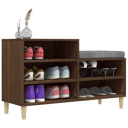 Berkfield Shoe Cabinet Brown Oak 102X36X60 Cm Engineered Wood - thumbnail 4