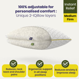 Brightr Sleep Brightr Luna 2 Pack  Best Memory Foam Pillow For Neck Pain & Side  Sleepers - Medium Firm - thumbnail 2