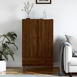 Berkfield Highboard Brown Oak 69.5X31X115 Cm Engineered Wood - thumbnail 1