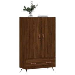 Berkfield Highboard Brown Oak 69.5X31X115 Cm Engineered Wood - thumbnail 4
