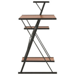 Berkfield Desk With Shelf Black And Brown 116X50X93 Cm - thumbnail 3