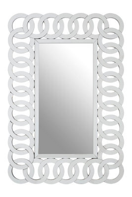 Orsina Gianna Wall Mirror, Silver, Wood, Glass - image 1