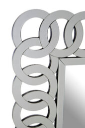 Orsina Gianna Wall Mirror, Silver, Wood, Glass - thumbnail 5
