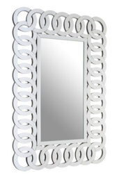 Orsina Gianna Wall Mirror, Silver, Wood, Glass - thumbnail 2