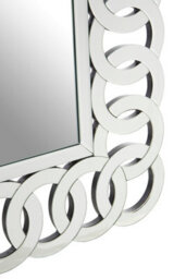 Orsina Gianna Wall Mirror, Silver, Wood, Glass - thumbnail 4