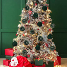 Amorly 12Pack Deep Green Velvet Christmas Balls,6Cm Flocked Shatter Resistant Hanging Ornaments, Christmas Tree&holiday Party Decorations - thumbnail 4