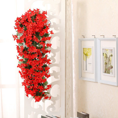 Living And Home Artificial Violets Hanging Flowers Simulation Plant Decoration - image 1