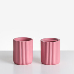 Beliani 5-Piece Bathroom Accessories Set Camana Pink - thumbnail 5