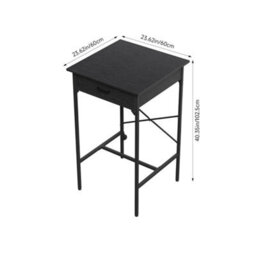Living And Home Black Wooden Bar Table With Drawer - thumbnail 4