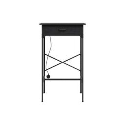 Living And Home Black Wooden Bar Table With Drawer - thumbnail 2