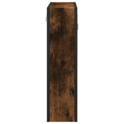 Berkfield Bathroom Mirror Cabinet Smoked Oak 60X16X60 Cm Engineered Wood - thumbnail 7
