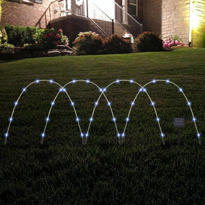 40 Led Solar Garden Arch Lights Waterproof Outdoor Pathway & Flower Bed Lights, 400Cm Length, Dusk-To-Dawn Automatic Lighting - image 1