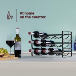 Livivo Modular Wine Rack - Matt Black - thumbnail 2