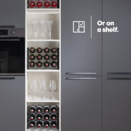 Livivo Modular Wine Rack - Matt Black - thumbnail 3