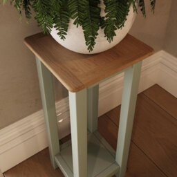 Fwstyle Ready Assembled Oak Side Table Sage Green - thumbnail 2
