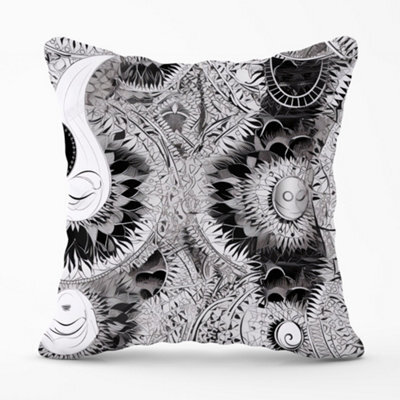 Warren Reed Designer Abstract Moon And Sun Cushions 45Cm X 45Cm - image 1