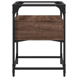 Berkfield Bedside Cabinet Brown Oak 40X40X55 Cm Engineered Wood - thumbnail 5
