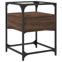 Berkfield Bedside Cabinet Brown Oak 40X40X55 Cm Engineered Wood - thumbnail 6