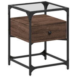 Berkfield Bedside Cabinet Brown Oak 40X40X55 Cm Engineered Wood - thumbnail 2