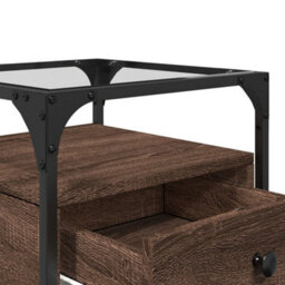 Berkfield Bedside Cabinet Brown Oak 40X40X55 Cm Engineered Wood - thumbnail 8