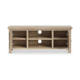 Farro Washed Oak 120Cm Large Tv Unit - Fully Assembled - Painted With Oak Top By Roseland Furniture - thumbnail 8