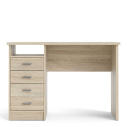 Wyld Haus Billabong Natural Oak 4-Drawer Compact Office Desk - thumbnail 3