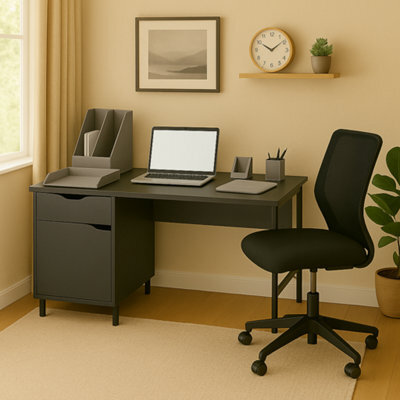 Vitinni Desk Organiser Set And File Storage - Leather Mouse Mat, Magazine File Caddy, Pen Holder, Paper Tray, Phone Holder And Bus - image 1