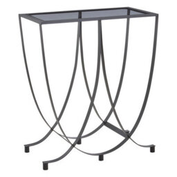 Orsina Trento Black Console Table With Grey Glass Top - thumbnail 2
