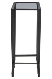 Orsina Trento Black Console Table With Grey Glass Top - thumbnail 4