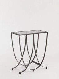 Orsina Trento Black Console Table With Grey Glass Top - thumbnail 5